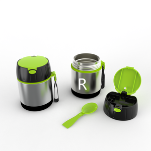 Bocaux isothermes en métal avec compartiments pour enfants, sans BPA, brevetés AOHEA, à boucle de pression, faciles à ouvrir, hermétiques, avec couvercle - Product Image 1