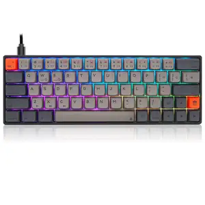 Gk64 Hot-Swappable 60% Gateron Optische Schakelaar Oem Rgb Toetsenbord Usb Mechanische Desktop 64 Usb Type C Jk Piano Toetsenbord Bedraad