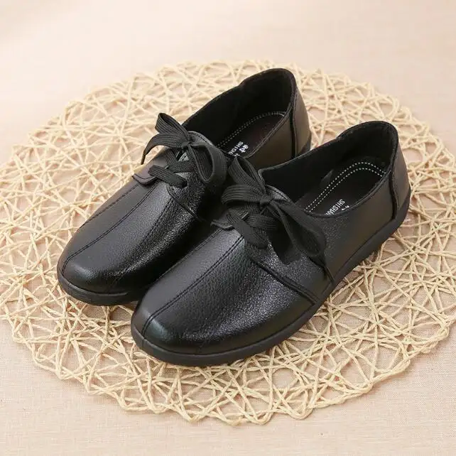 Factory Price new style female high fashion all seasons women flat sole shoes ladies lace up soild color shoes