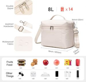 Custom Logo High Quality Waterproof Large Capacity Insulated <b>Lunchbag</b> Lunch Cooler Bag for Women Work - Product Image 2