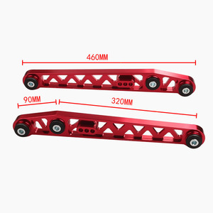 Bras de suspension inférieur 460MM x 320MM x 90MM pour Honda Civic EK 96-00, pièce de mise à niveau en aluminium rouge - Product Image 1