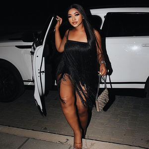 2021 nuovi arrivi estate 2022 New INS Fashion Long Beard and nappa Party Dress Ladies Dress - Product Image 4