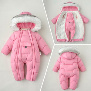 Combinaison d'hiver épaissie pour garçons et filles, tenue chaude pour l'extérieur, combinaison pour filles - Product Image 2