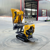 Tragbarer Mini-Dumper 500kg Kleiner Raupenkipper mit Hydraulik für Landwirtschaft und Bauarbeiten