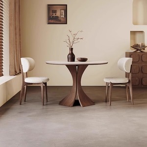 Hiện đại đơn giản Scandinavian rắn gỗ vòng bàn ăn bàn xoay ý ăn Bộ gồm đá cẩm thạch hàng đầu cho phòng ăn nhà - Product Image 3