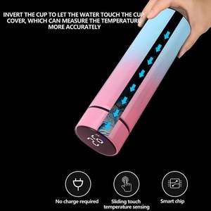 Botella de Agua Inteligente con Pantalla de Temperatura de Doble Pared, LED Gradiente, Logotipo Personalizado Impreso, Regalo Corporativo para Actividades Empresariales - Product Image 2