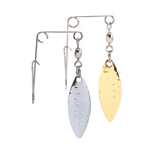 LUSHAZER 10 pz/borsa Spinner lame a forma di salice a cucchiaio parti in metallo per esche da <span class=keywords><strong>pesca</strong></span> accessori di ricambio per Spinnerbait - Product Image 1