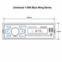 VOLOX 7 Renkli Işıklar 1 DIN Araba MP3 Çalar 12V Stereo Radyo Uzaktan Kumanda için FLAC Desteği 4-RCA Çift USB TF-Slot