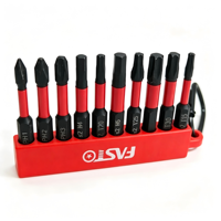 Jeu de 10 embouts de tournevis magnétiques PH1 PH2 PH3 H4 H5 T20 T25 T30 T15, embouts de visseuse à percussion haute dureté pour perceuse électrique