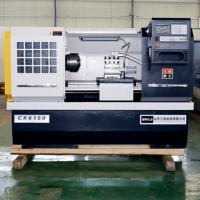 Tour CNC horizontal à lit plat SANJI CK6150A de haute précision avec système GSK 220V utilisé coupe en nylon pour le travail du bois en métal robuste