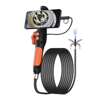 Caméra d'inspection endoscopique articulée bidirectionnelle à 360°, objectif 8,5/6,4/3,9 mm, 200W HD, boroscope, étanche IP67, éclairage LED