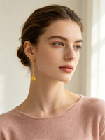 Boucles d'oreilles pendantes en argent 925 plaqué or, motif cage minimaliste ajourée, avec longues pampilles et boule creuse, pour femme, idéales pour les fêtes et cadeaux.