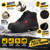 Chaussures de sécurité à embout d'acier anti-perforation avec doublure en maille respirante pour l'été, idéales pour l'usine et les chantiers, en cuir double couche anti-perforation