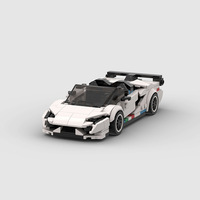 Compatible avec les briques de marque, petites pièces, voiture de course MOC, jouets éducatifs à assembler soi-même pour enfants, blocs de construction en plastique ABS