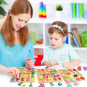 Rc Montessori Kids Educational Toys Toddler Abc Boards Wooden Digital Letter Number Alphabet <b>Block</b> Puzzle - Product Image 2