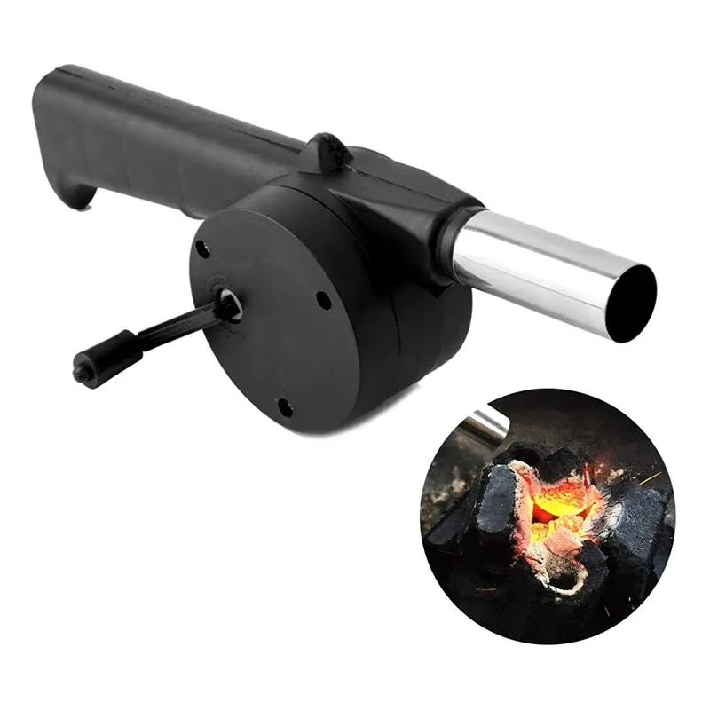 HQBF-03 Outdoor Cooking BBQ Fan Air Blower For Barbecue Fire Bellows Picnic Camping Handheld Cooking Fan Tool