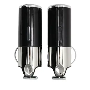 Hotel Wall Mount Black Double Head 1000ML Liquid Soap Dispenser