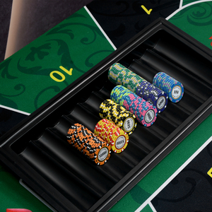 Étui pour jetons <span class=keywords><strong>de</strong></span> <span class=keywords><strong>poker</strong></span> en matériau PS noir, capacité <span class=keywords><strong>de</strong></span> 500 jetons, organisateur universel durable <span class=keywords><strong>de</strong></span> style casino pour une utilisation à la maison sur la table <span class=keywords><strong>de</strong></span> jeu - Product Image 4