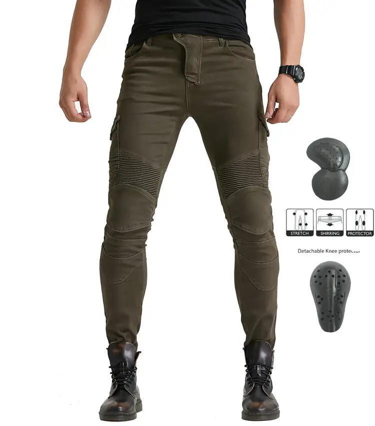 Wildmx באיכות גבוהה ג 'ינס גברים מכנסיים אופנוע Moto ינס מגן ציוד רכיבה מוטוקרוס מכנסיים סיור אופנוע מכנסיים
