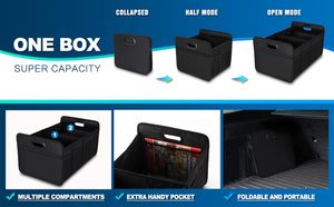 Organizador plegable para maletero de coche con asa, solución de almacenamiento impermeable de poliéster duradero para todos los coches SUV Mini-Vans - Product Image 4