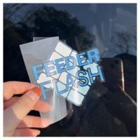 Impression de haute qualité résistant aux UV épais et durable en plastique PET PVC vinyle logo personnalisé autocollants transparents pour voiture