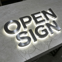 Letrero Exterior Personalizado con Luz LED, Letras 3D, Decoración Luminosa, Letrero Metálico para Tienda, Letrero con Logotipo para Exteriores, Publicidad Exterior