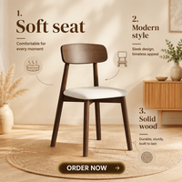 Chaise de salle à manger ergonomique pivotante pliable en velours avec cadre en bois massif minimaliste pour hôtel et salle de sport