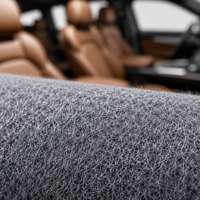 Tissu microfibre 100 % polyester non tissé, aiguilleté, de largeur importante, poids moyen, imperméable, écologique, pour intérieur automobile, extensible dans les 4 sens