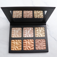 Set Highlighter 6 Warna - Bedak Wajah Berpigmen, Palet Pencerah Berkilau untuk Pipi & Mata