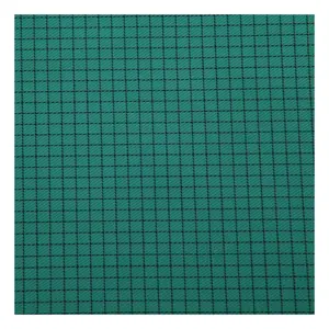 Barato 75d 100d verde escuro 5/2.5mm poliéster, tira de fio anti estática condutor, sala de limpeza, têxtil, uniforme tecido