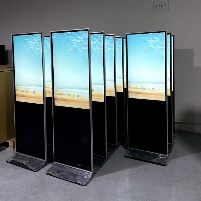 4K 55 Inch Touch Screen IP65 Digital Signage Indoor Floor Standing Animation Graphics Advertising Player for Hotels Shopping