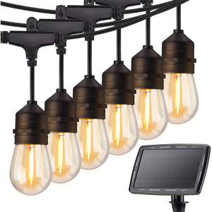 Lampes solaires de patio haut de gamme avec batterie 18650, alimentation d'urgence USB, 8-12 heures d'autonomie, mode nuit à gradation intelligente pour l'éclairage de jardin et de cour - Product Image 1