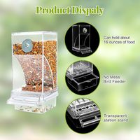 Distributeur d'eau pour oiseaux manuel et automatique, écologique, moderne, solide, en plastique, étanche IPX5, forme carrée, vente en gros
