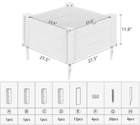 Plantation en plastique PVC blanc Lit de jardin surélevé Solution de limite durable et élégante 11.8 po X 27.5 po