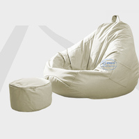 Canapé-lit pliant 2-en-1 pour salon, fauteuil géant en forme de pouf