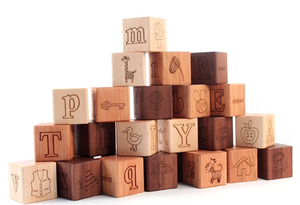 Juegos de Bloques de Madera Natural con Letras y Números - Product Image 5