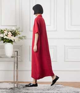 Vestido Maxi de Lino y Algodón para Mujer, Estilo Holgado, Vestido Tipo Bata Boho de Verano, Fabricante Mayorista - Product Image 4