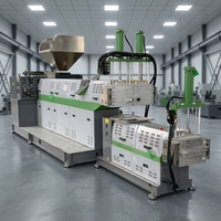 Granulateur de recyclage à vis simple haute efficacité Lvdao avec variateur de fréquence pour EPS, LLDPE, LDPE, PP, HDPE, 90 kW, 400-500 kg/h