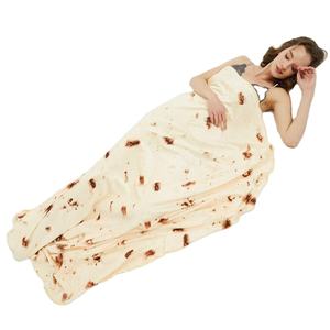 Couverture en flanelle personnalisée à impression numérique double face, motif Pancake Pizza Burrito, cadeau, tricot épais, sublimation, Taco, polaire corail, Japon - Product Image 3