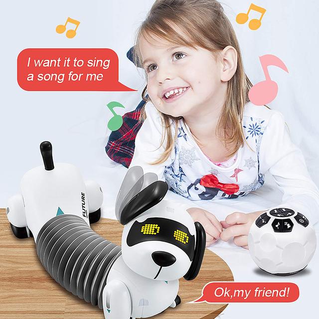 EPT Hot Aibo Pet Smart Remote Control Robot Dog Toy Intelligent Plastic RC Robot with 'Follow Me' Feature Electric Power Source