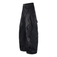 Fabricant en gros de vêtements streetwear de haute qualité, pantalon en denim ample surdimensionné personnalisé unisexe, pantalon homme baggy, jeans pour hommes