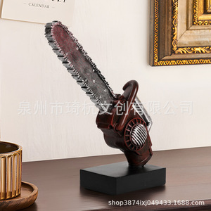 Motosierra Simulada de Resina, Adorno Artístico para Decoración del Hogar, para Sala de Estar, Dormitorio, Entrada - Product Image 2