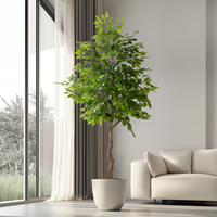 Arbre artificiel en plastique Ficus Religiosa pour l'intérieur et l'extérieur, décoration de Noël, verdure de simulation de haute qualité