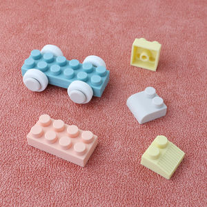 Paisen nuovo colorato Silicone costruzione giocattolo Set per bambini Patio pezzi vibranti costruzione interattiva divertente per bambini Stacking auto CE - Product Image 1