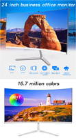 Moniteur LCD pour ordinateur de bureau, écran large LED incurvé, Full HD, 1080P, blanc, 75hz, LED, 24 pouces, offre spéciale