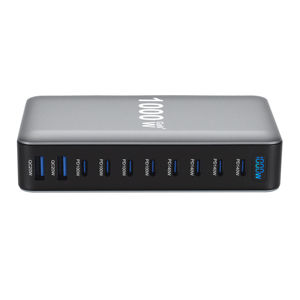 <span class=keywords><strong>Chargeur</strong></span> de bureau USB-C 10 ports avec écran LED, station de charge rapide pour ordinateurs portables et téléphones mobiles, prise EU USA AU UK, 1000W GaN - Product Image 3