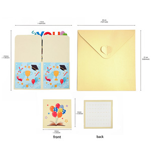 Carte de Vœux 3D Pop-up « You Did It » en Gros avec Enveloppe pour Célébration de Diplôme Universitaire ou Lycéen – Idéale pour Fête de Remise de Diplôme - Product Image 3