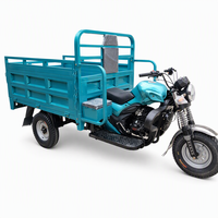Tricycle cargo motorisé à trois roues, moteur à essence 200cc refroidi par air, carrosserie ouverte pour adultes, capacité de charge de 1200-1500 kg