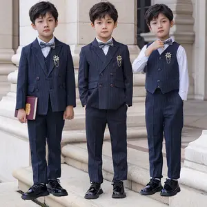 Meninos Ternos Formais Para Casamentos Crianças Meninos Vestuário Criança Gentleman Costume flower suits Kids Party Wear Vestidos Para Meninos