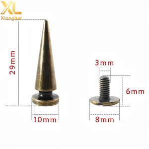 Remaches de Alta Calidad de 10x30mm, Remaches Negros de Níquel para Prendas, Remaches Metálicos con Puntas - Product Image 5